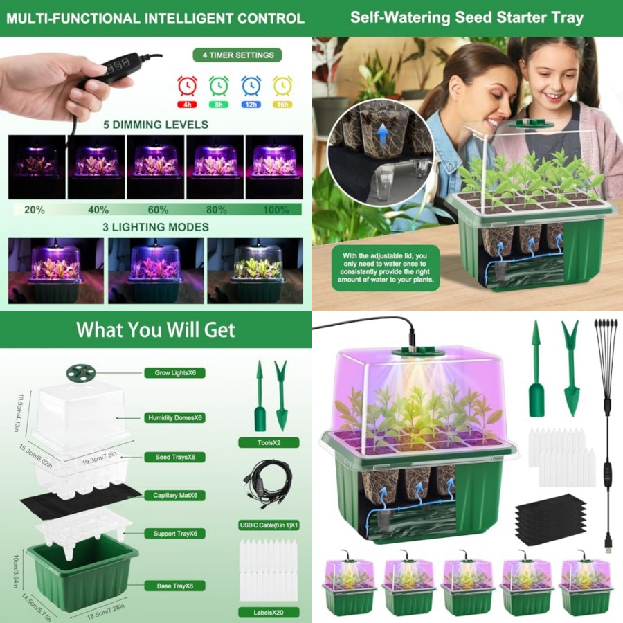 Humidity Dome Kit - Kit de Iniciação de Sementes com
