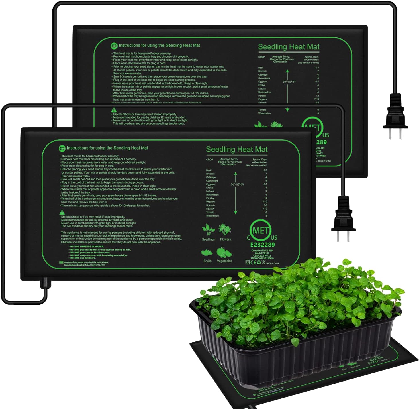 Heat Mat Seedling - Tapete de calor para mudas, 10/25/50cm,