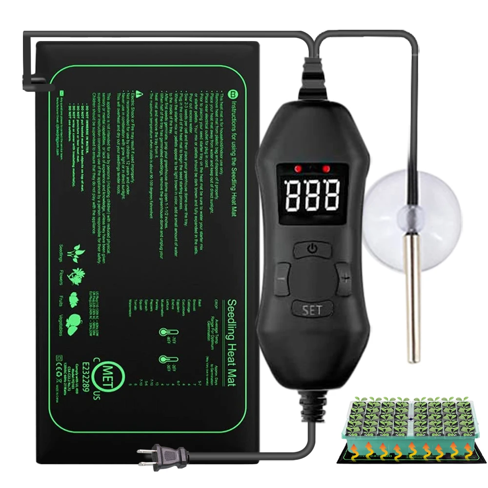 Heat Mat Seedling - 50w ue-eua/reino unido/au termostato ajustável mudas