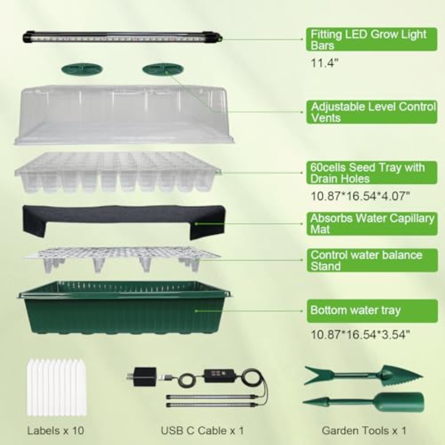 Bandeja de Germinação com Luz  - Humidity Dome Kit avaliação e preço