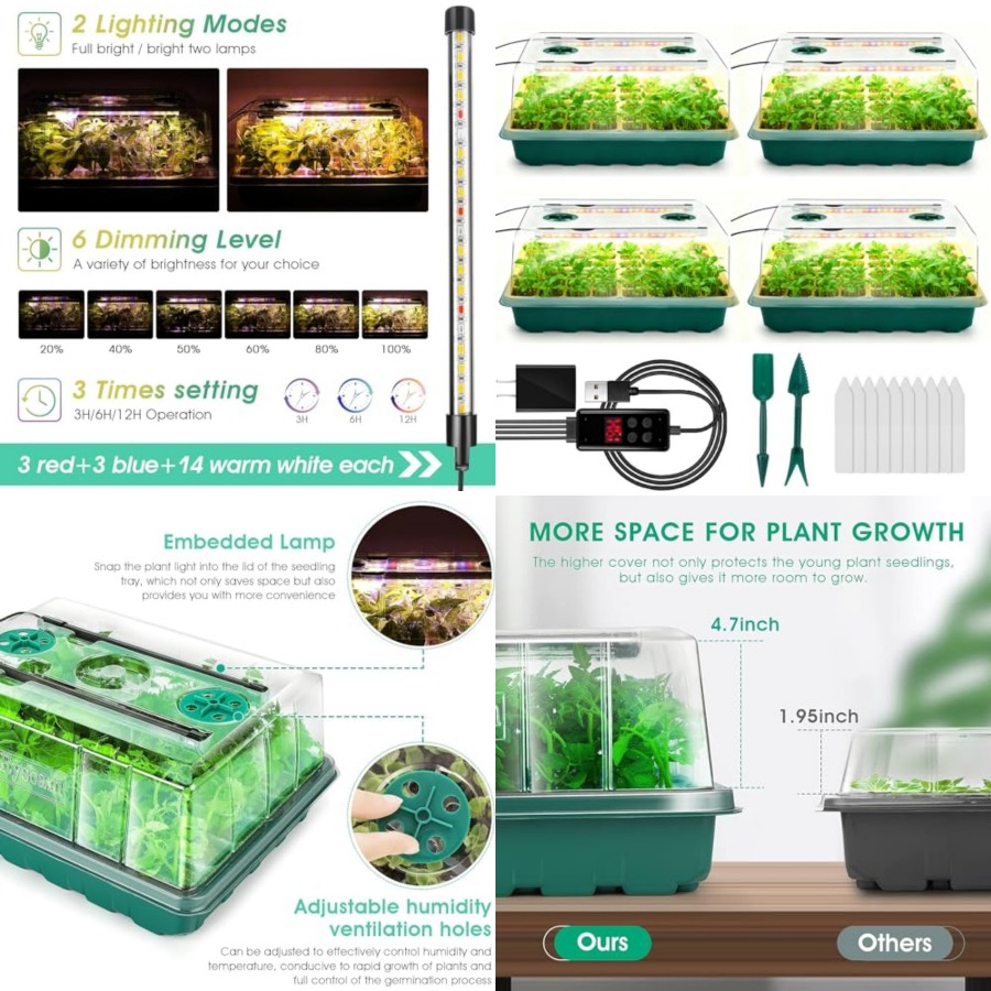 Bandeja de Germinação com Luz  - Humidity Dome Kit avaliação e preço