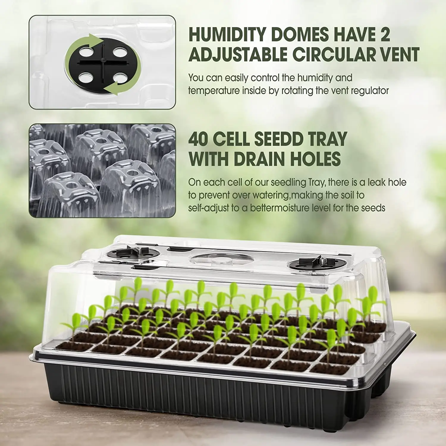 1 Conjunto, Bandejas para Germ - Humidity Dome Kit avaliação e preço